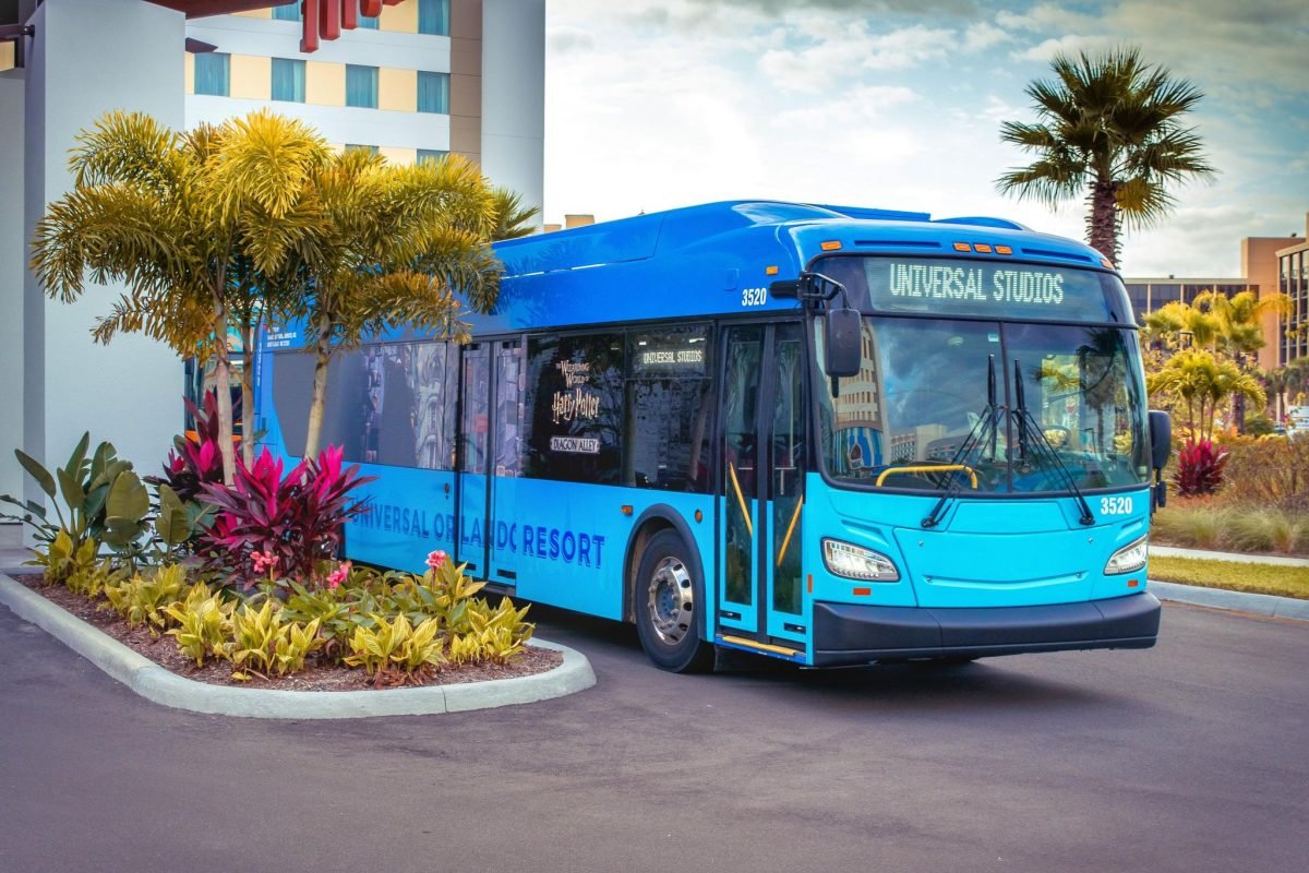 transporte dos hotéis universal orlando - onibus