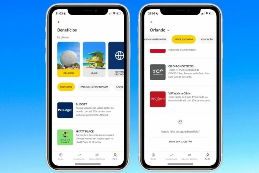 Uso do aplicativo NOMAD para gerenciar gastos em viagem Uso do aplicativo NOMAD para gerenciar gastos em viagem
