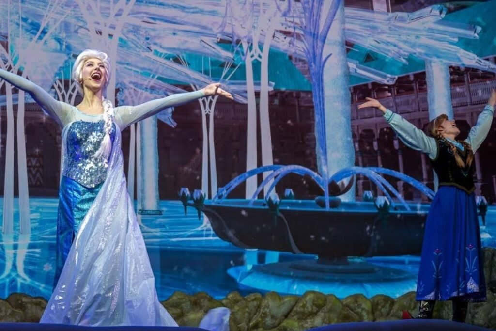 Frozen e Elsa no espetáciulo Frozen Sing-Along Celebration